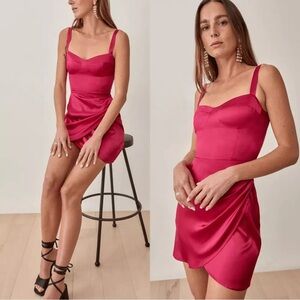 Reformation Fonda Silk Dress